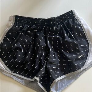 Girl’s Nike Black and White Running Shorts